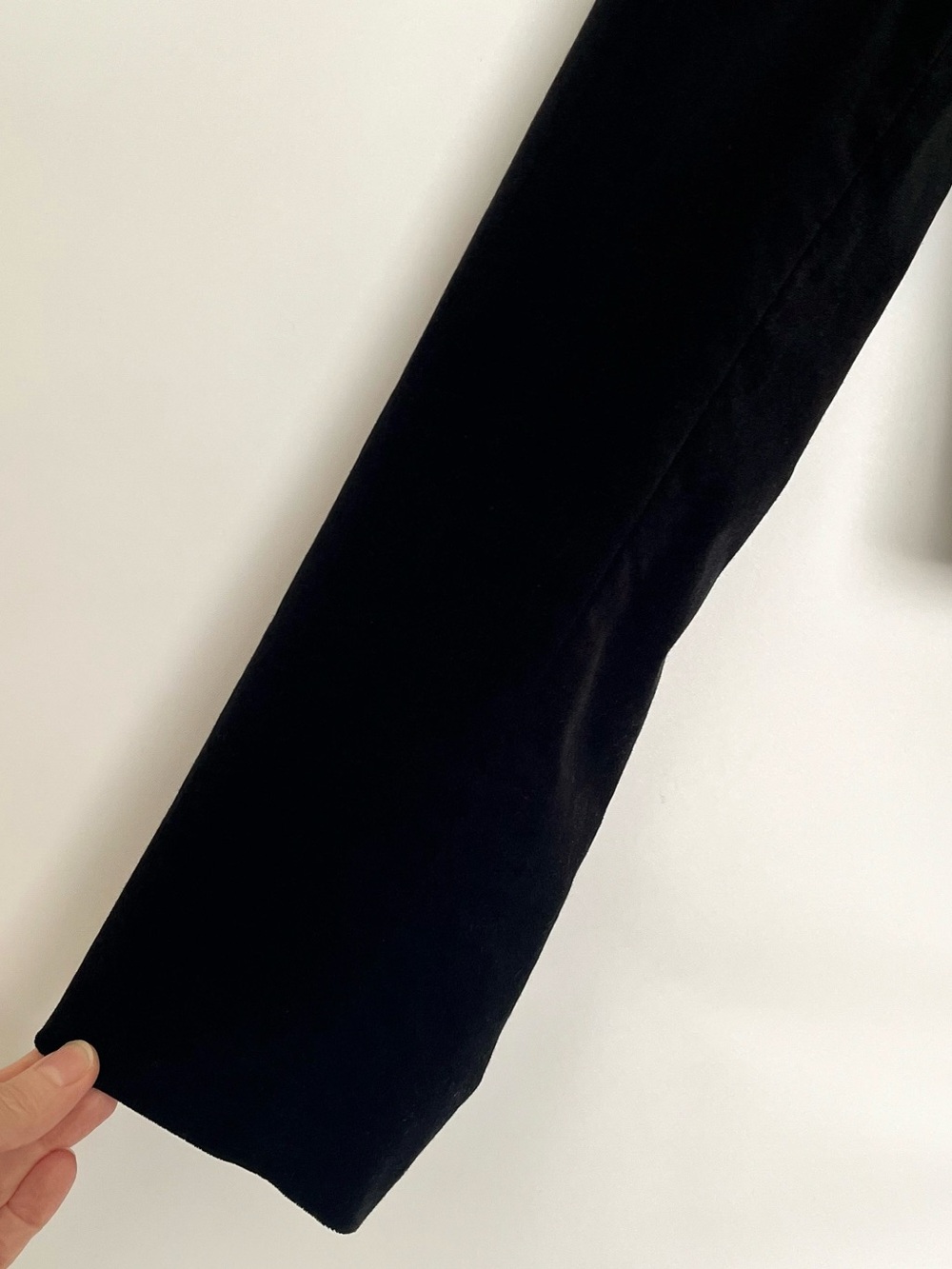 Zara Velvet Cropped Blazer Single Breasted Cotton Fully Lined Size Medium Black - Picture 4 of 16